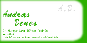 andras denes business card